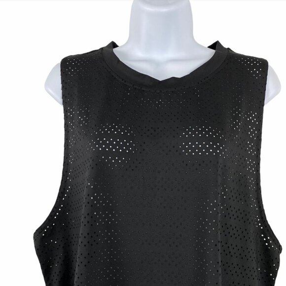 Zyia Active Tank Top Mesh Black Polyester Spandex - Picture 3 of 6